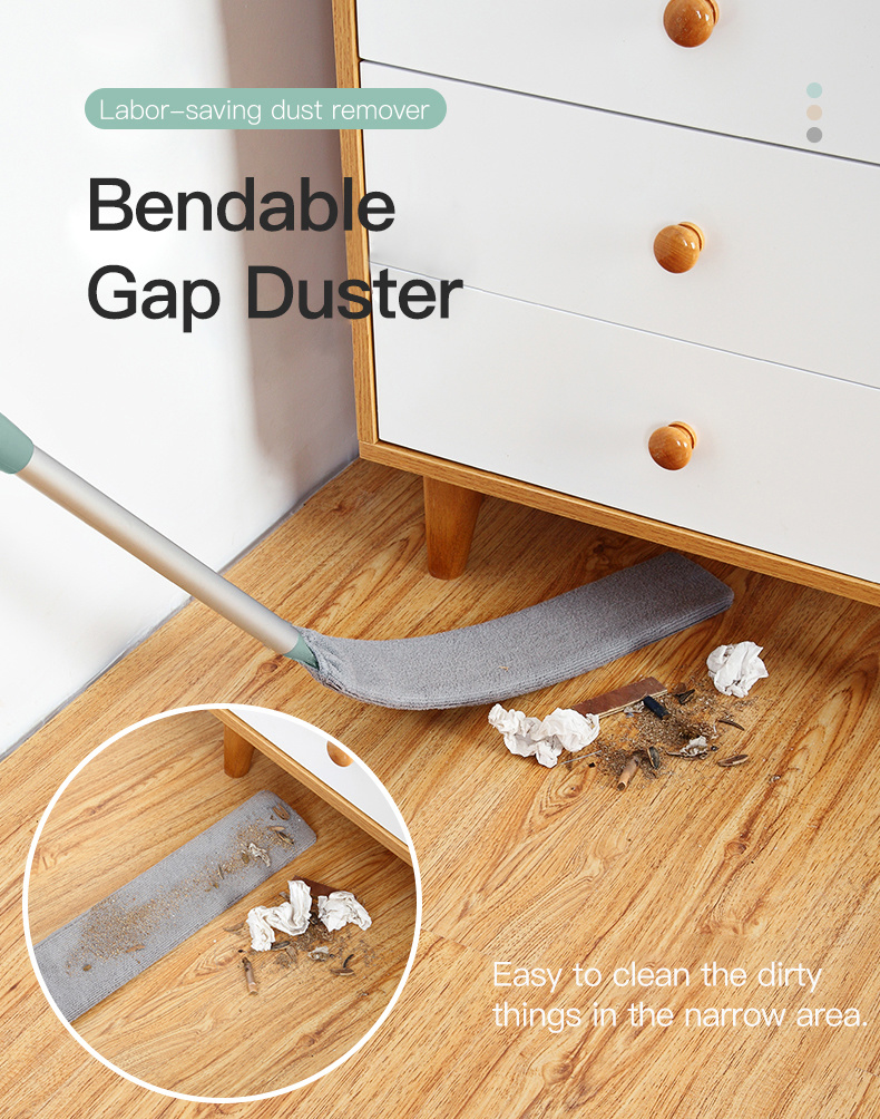 Bendable Gap Duster Telescopic Handle Broom-1